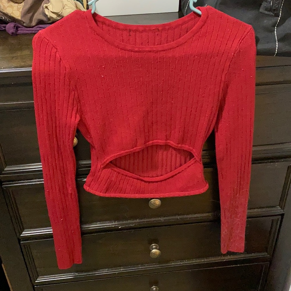 Cropped cut out forever 21 sweater